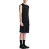 Balmain Black Crewneck Sleeveless Top With Logo Lettering Embroidery On The Front In Cotton Man