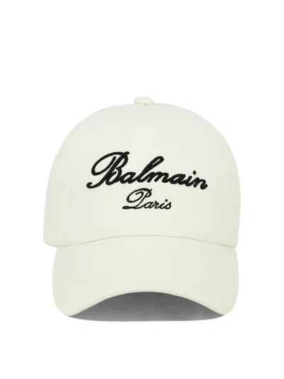 Balmain Paris Hats White