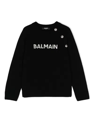 Balmain Paris Kids Sweater In Black