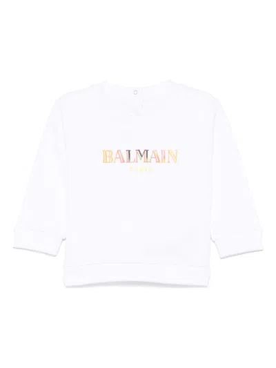 Balmain Paris Kids Sweatshirt In White