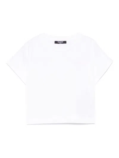 Balmain Paris Kids T-shirt In White