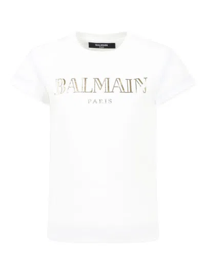 Balmain Paris Kids T-shirt In White