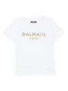 Balmain Logo-plaque Cotton T-shirt In White
