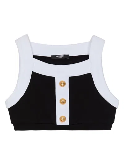Balmain Paris Kids Top In Black