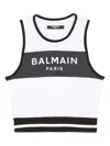 Balmain Recycled Blend Cotton Sweat Top In White