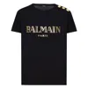 Balmain Paris Logo Cotton T-shirt In Black