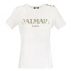 Balmain Paris Logo Cotton T-shirt In Red