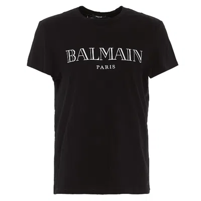 BALMAIN BALMAIN PARIS LOGO EMBOSSED COTTON T-SHIRT
