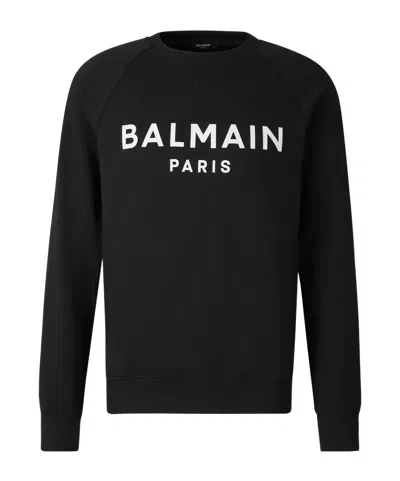 BALMAIN BALMAIN LOGO PRINTED CREWNECK SWEATSHIRT