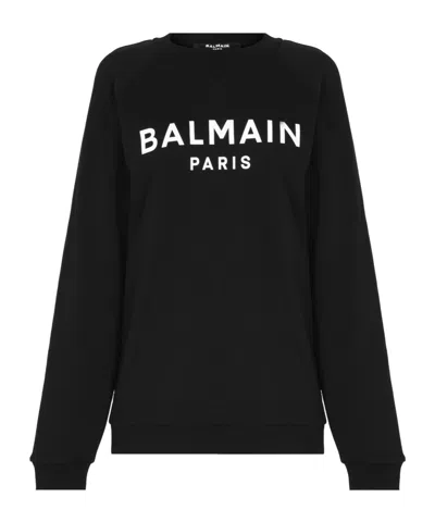 Balmain Paris Logo Sweatshirt In Black