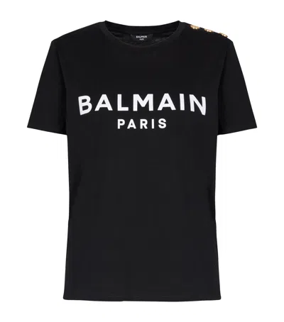 BALMAIN COTTON LOGO T-SHIRT