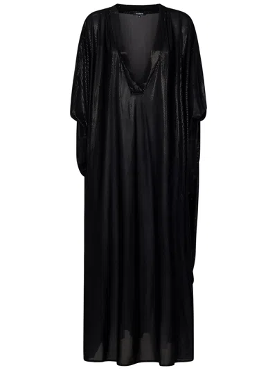 Balmain Paris Long Dress In Black