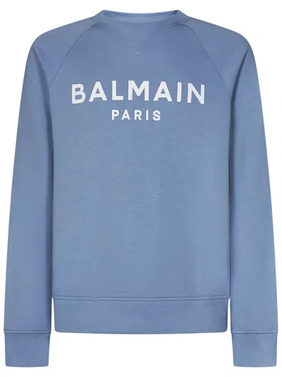 Balmain Paris Paris Sweatshirt In Blue
