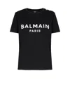 Balmain Embossed-buttons Logo-print T-shirt In Multi