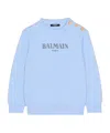 Balmain Paris Printed Sweatshirt In Blue