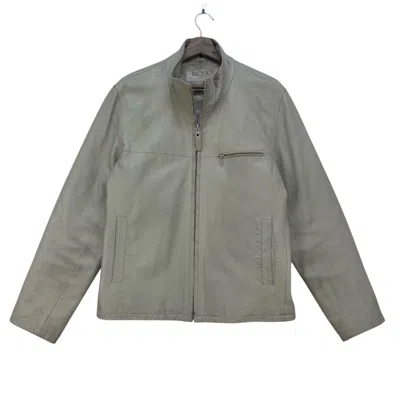 Pre-owned Balmain Paris Sheepskin Leather Biker Jacket In White