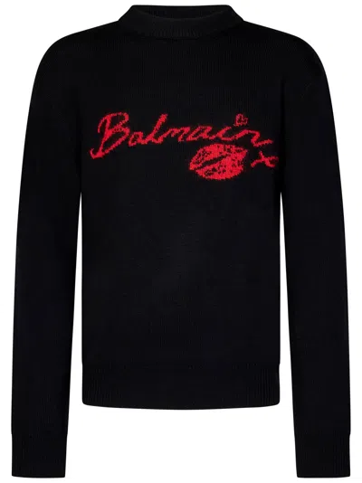 Balmain Paris Sweater In Black