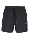 Balmain Swimwear With Elastic Waistband And Pockets In Black