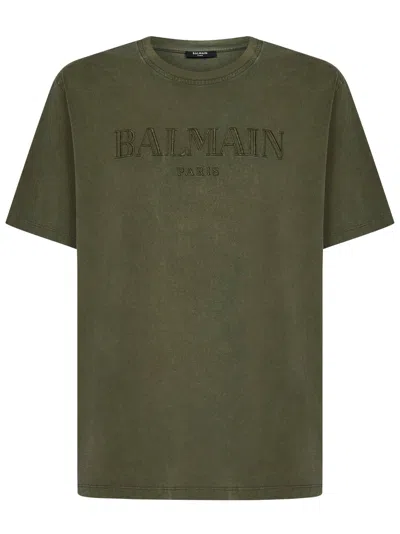 Balmain Paris T-shirt  In Verde