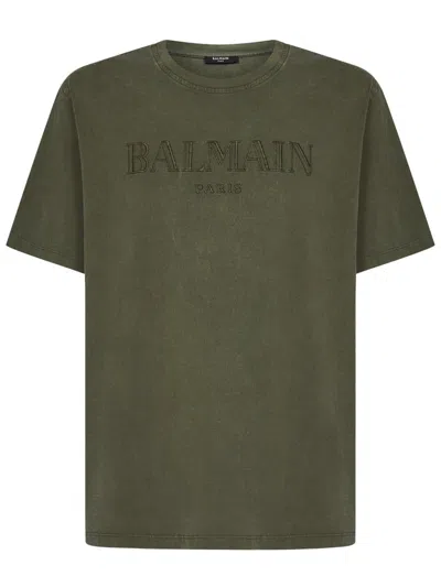 Balmain Paris T-shirt In Green