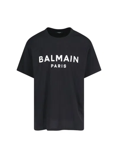 Balmain Paris T-shirt In Noir/blanc