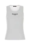 Balmain Paris Tank Top In White