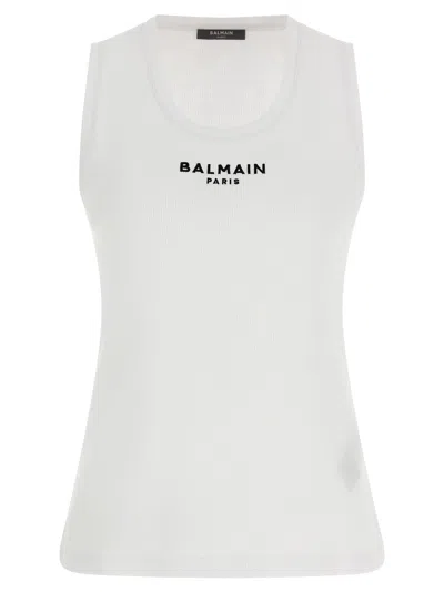 Balmain Paris Tank Top In White