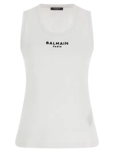 Balmain Paris Tank Top In White