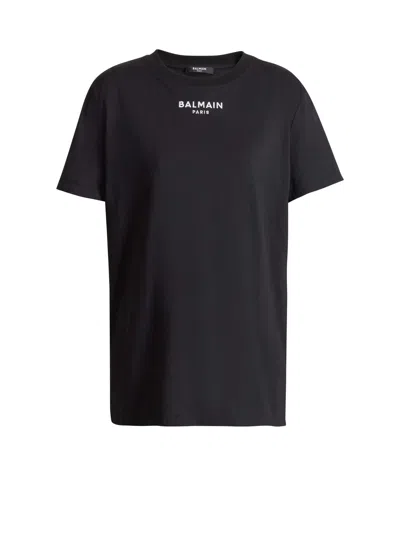 Balmain Paris Embroidered T-shirt In Black