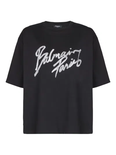 Balmain Paris T-shirt In Black