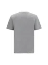 Balmain Embroidered Logo-patch T-shirt In Gray