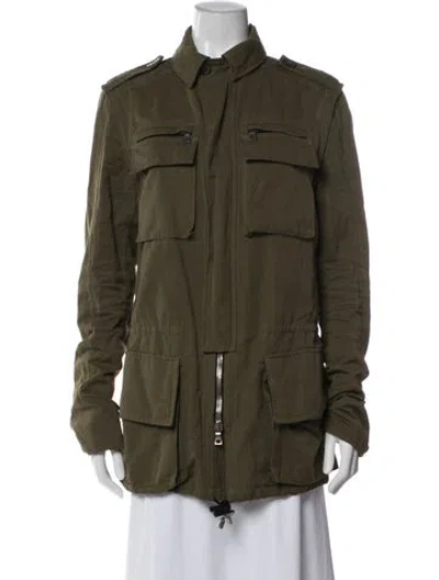 Pre-owned Balmain Parka In Green