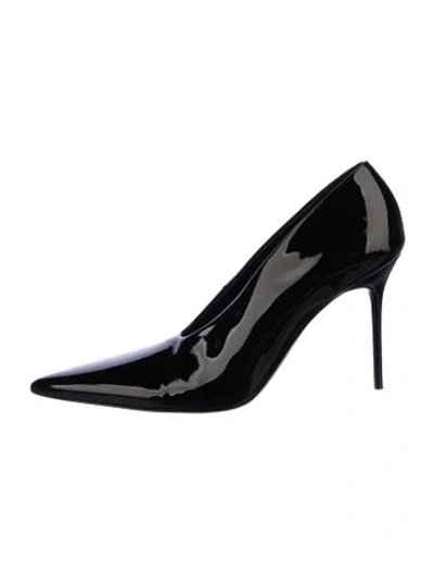 Pre-owned Balmain Patent Leather Pumps In Black
