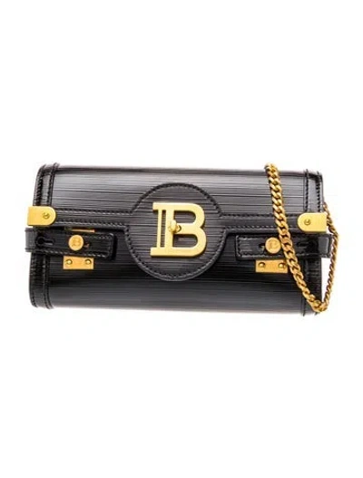 Pre-owned Balmain Patent Leather Shoulder Bag In Black