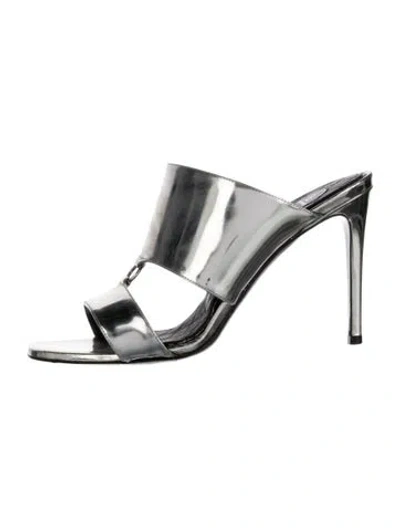 Pre-owned Balmain Patent Leather Slides