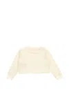 Balmain Pattern Crop Sweater In Neutral