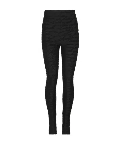 BALMAIN BALMAIN LOVE LETTER MOTIF JACQUARD KNIT LEGGINGS