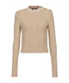 Balmain Labyrinth Pattern Knitted Top In Nude