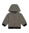 Balmain Pattern Print Hoodie In Black