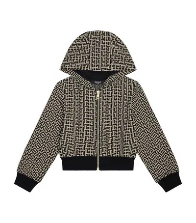 Balmain Kids' Pattern Print Sweatshirt In Black
