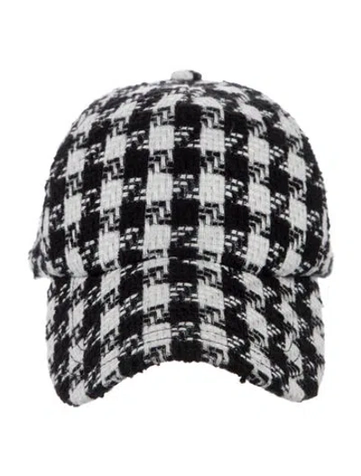 Pre-owned Balmain Pattern Print Tweed Baseball Cap In Multi