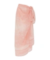 Balmain Patterned Beach Skirt In Pink