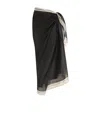 Balmain Patterned Beach Towel In Black