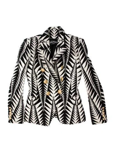Pre-owned Balmain Patterned Blazer In Multi