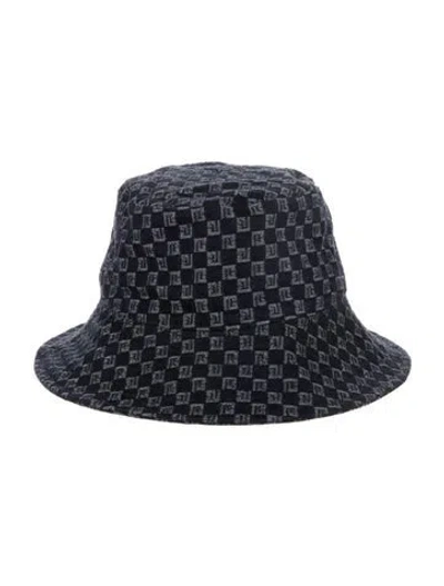 Pre-owned Balmain Patterned Bucket Hats W/tags In Blue
