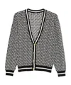 Balmain Patterned Button Cardigan In Black
