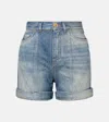 Balmain Patterned Denim Shorts