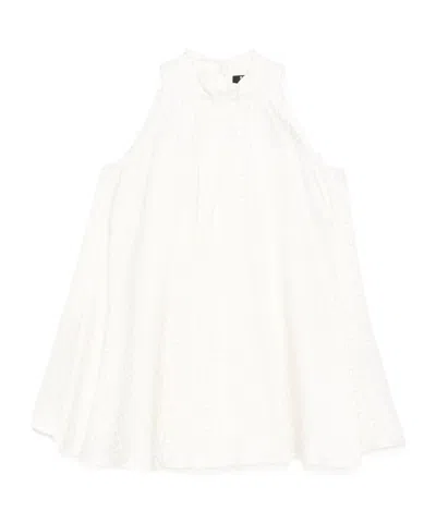 Balmain Patterned-jacquard Dress In White