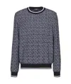 Balmain Patterned-jacquard Sweater In Black