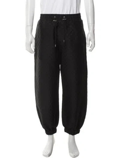 Pre-owned Balmain Patterned Joggers W/ Tags In Black